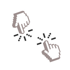 Computer mouse click cursor isolated on transparent. Cursors icons click set. Cursor set in hand, arrow and mouse forms, hand pointer.	