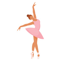 Graceful ballerina dancing. Vector © DAVIDS