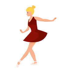 Graceful ballerina dancing. Vector © DAVIDS