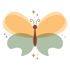 Colored butterfly wings. Vector