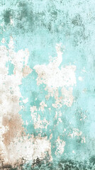 Weathered teal wall texture; peeling paint; grunge background; design element