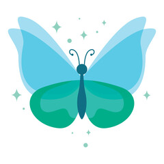 Colored butterfly wings. Vector