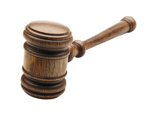 Courtroom action gavel justice system legal concept view isolated on transparent background