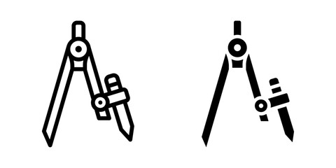 Compass icon set. for mobile concept and web design on white background