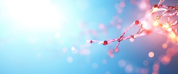 Molecular structure visualization abstract science background