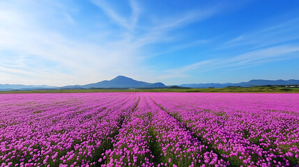 beautiful cosmos flower field
