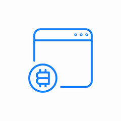 bitcoin website icon sign vector