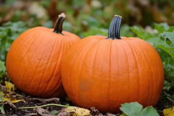 Pumpkins. AI generated illustration.