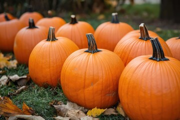 Pumpkins. AI generated illustration.