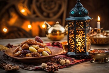 Naklejka premium Ramadan. AI generated illustration.