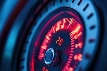 Security Strength Indicator with Illuminated Display and Needle Gauge