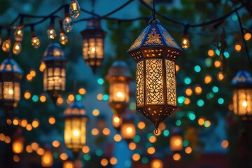 Ramadan lights. AI generated illustration.