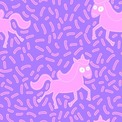 Christmas animals seamless horse pattern for wrapping paper and fabrics