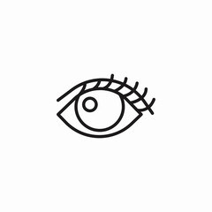 eye lashes icon sign vector