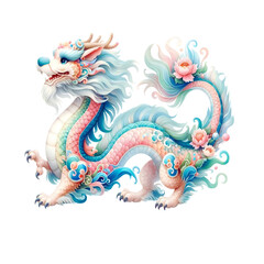 Naklejka premium chinese dragon isolated on transparent background 