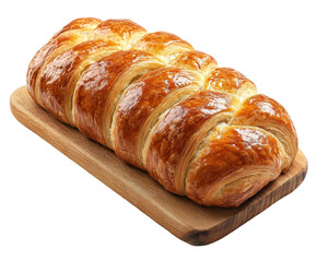 Freshly baked croissant loaf bakery food isolated on transparent background