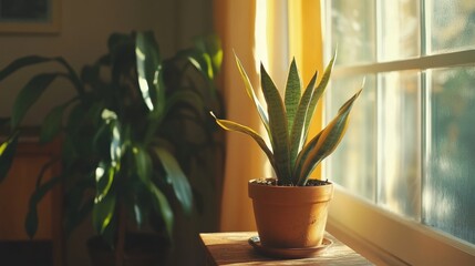 Exotic plant growing indoors.