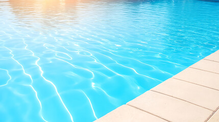 Pool ripples in summer sun light reflection