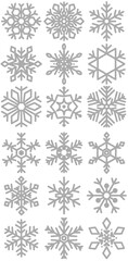 Silver Glitter Snowflakes
