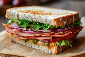 Sandwich. AI generated illustration.