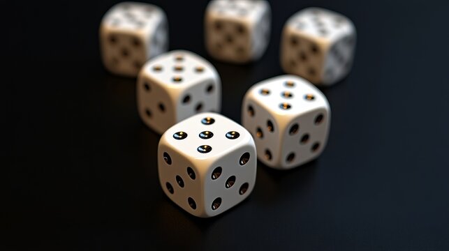 Sicbo dice on black background