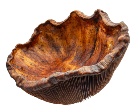 Crafting unique wooden bowls from natural materials workshop isolated on transparent background
