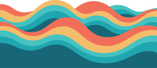 Colorful Waves Abstract Pattern Vector Design
