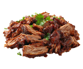 Savory pulled pork feast home kitchen food cozy isolated on transparent background