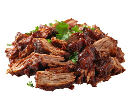 Savory pulled pork feast home kitchen food cozy isolated on transparent background