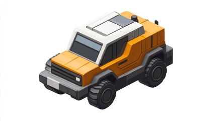 Stylish Orange and White SUV with Modern Design Ideal for Adventure and Exploration