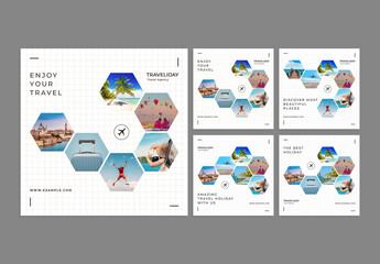 Travel Social Media Post Layout Set