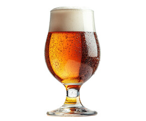 Refreshing beer glass bar beverage indoors isolated on transparent background