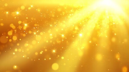 Obraz premium Golden sparkling lights abstract background festive design shimmering bright yellow gold glitter