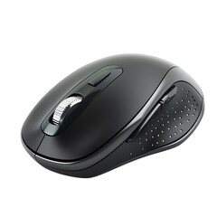 HighResolution Image of a Sleek Black Wireless Computer Mouse Cut Out Transparent Png