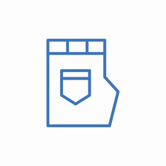 memory card icon icon sign vector