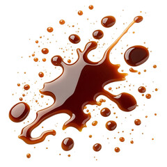 Brown Sauce Splash Isolated on a white or transparent background