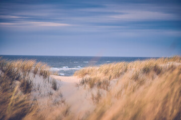 scenic view at north sea coast. High quality photo