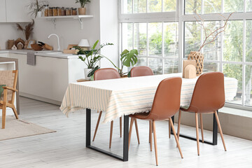 Interior of light modern  kitchen