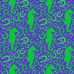 Christmas animals seamless horse pattern for wrapping paper and fabrics