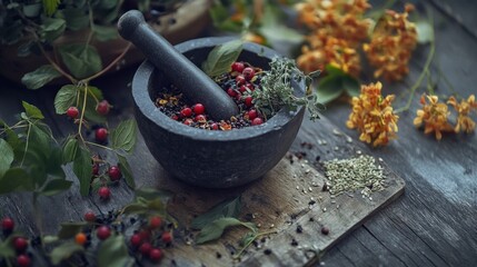 Halloween: witch's supplies on old wood.