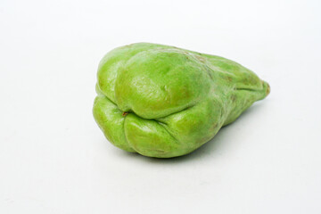 Green Pumpkin Vegetable Isolated on White Background
