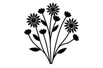 wildflowers vector icon