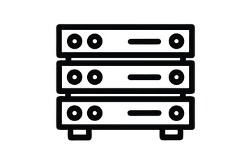 server rack vector icon
