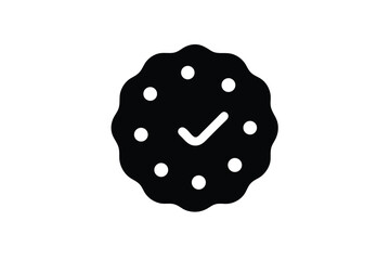 cookie check vector icon