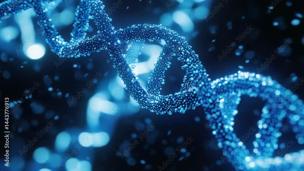 Aufkleber close-up view of a double strand dna molecule structure
