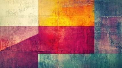Fototapeta premium A colorful wall with a red and white stripe