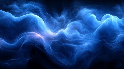 Fototapeta premium moodboards Deep blue black abstract wallpaper with atmospheric noise layers designed for visual identity decks and cinematic design