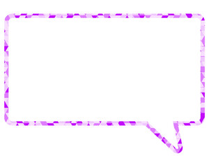 ステンドグラス風吹き出し　三角形模様　四角形