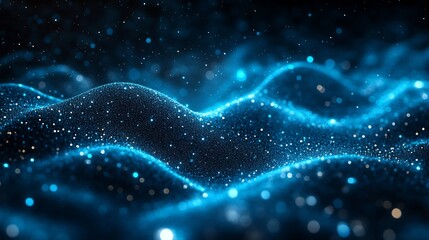 Deep turquoise and midnight blue abstract composition Crafted