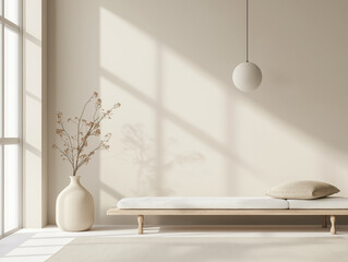 Modern living room. Al generated art illustration.